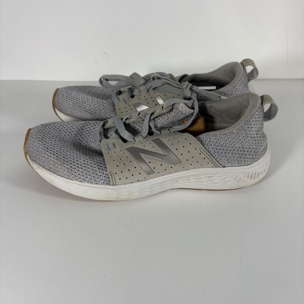 New Balance Fresh Foam Sport V1 Women's 8.5B Gray Gum Gym Running Shoes Sneakers